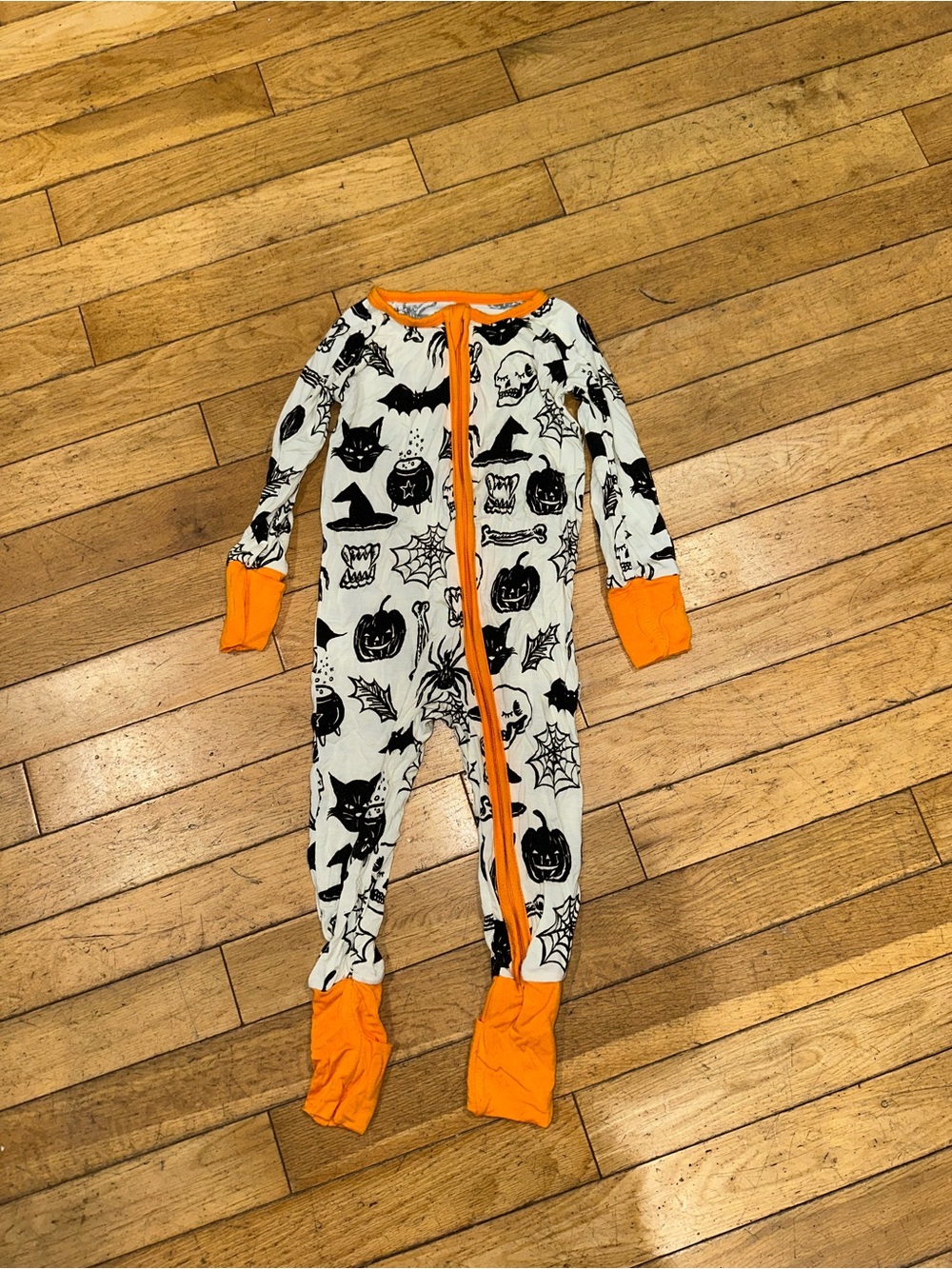 Baby Unisex Little Sleepies long sleeve onesie zip pajama Halloween